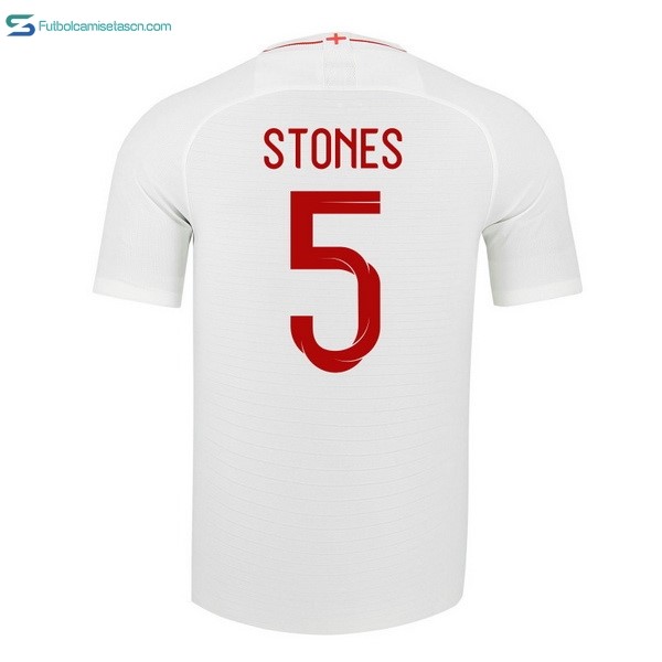 Camiseta Inglaterra 1ª Stones 2018 Blanco